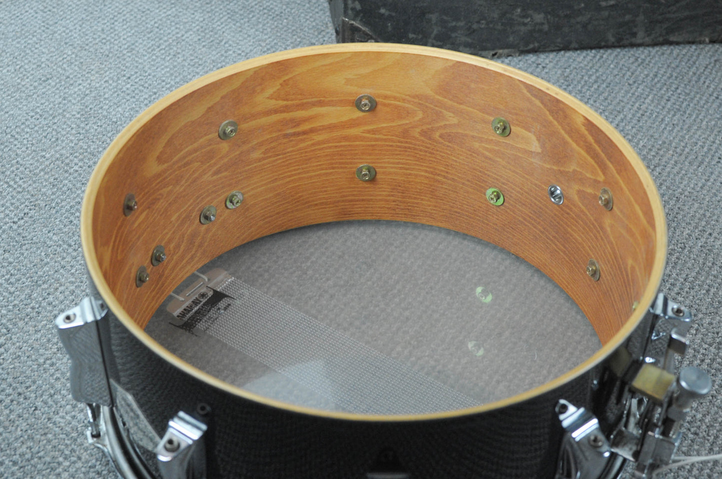 Yamaha Beech Custom 6.5x14 Piano Black Snare Drum