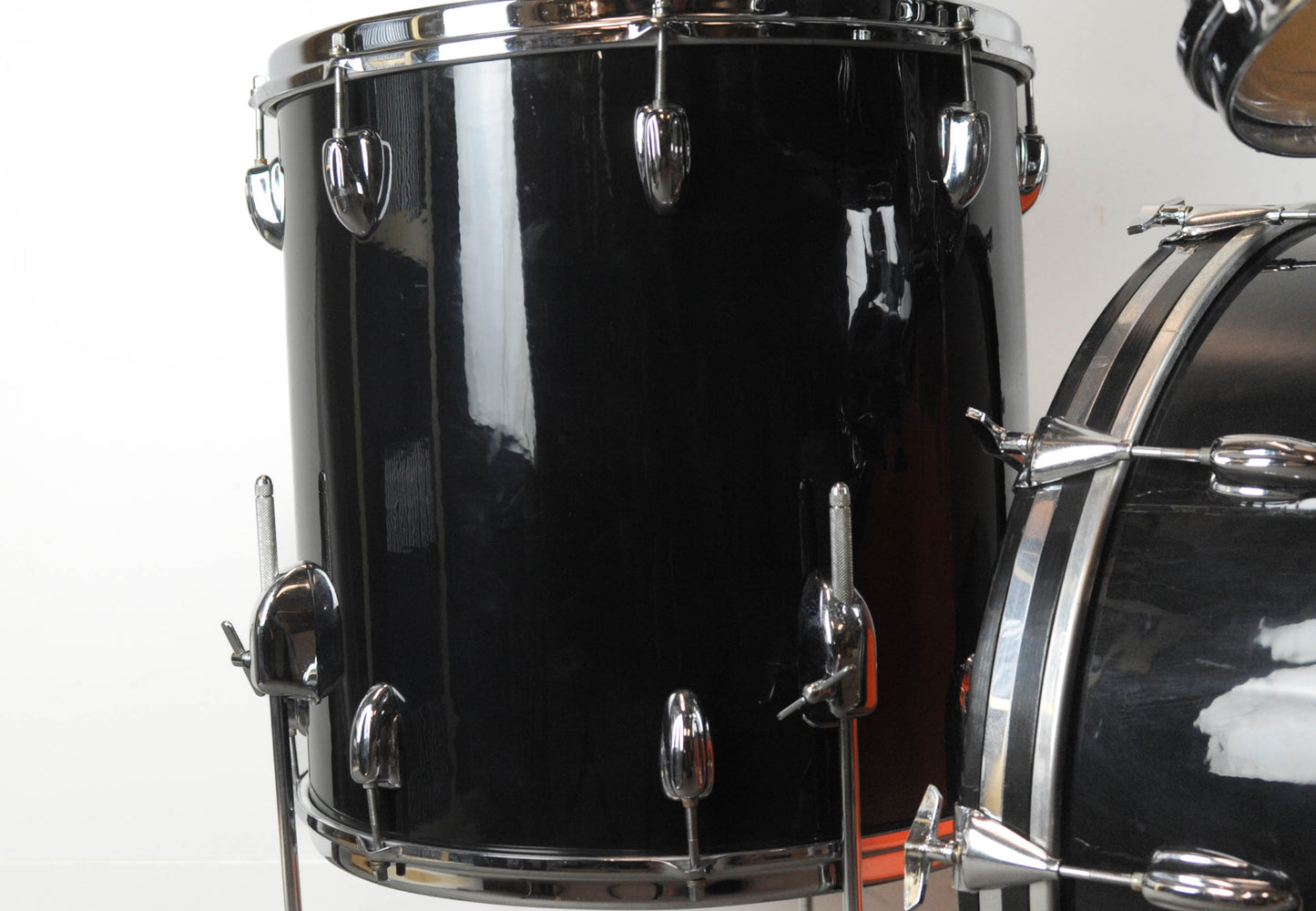 1970s Slingerland "New Rock" Black Beauty Pearl Drum Set