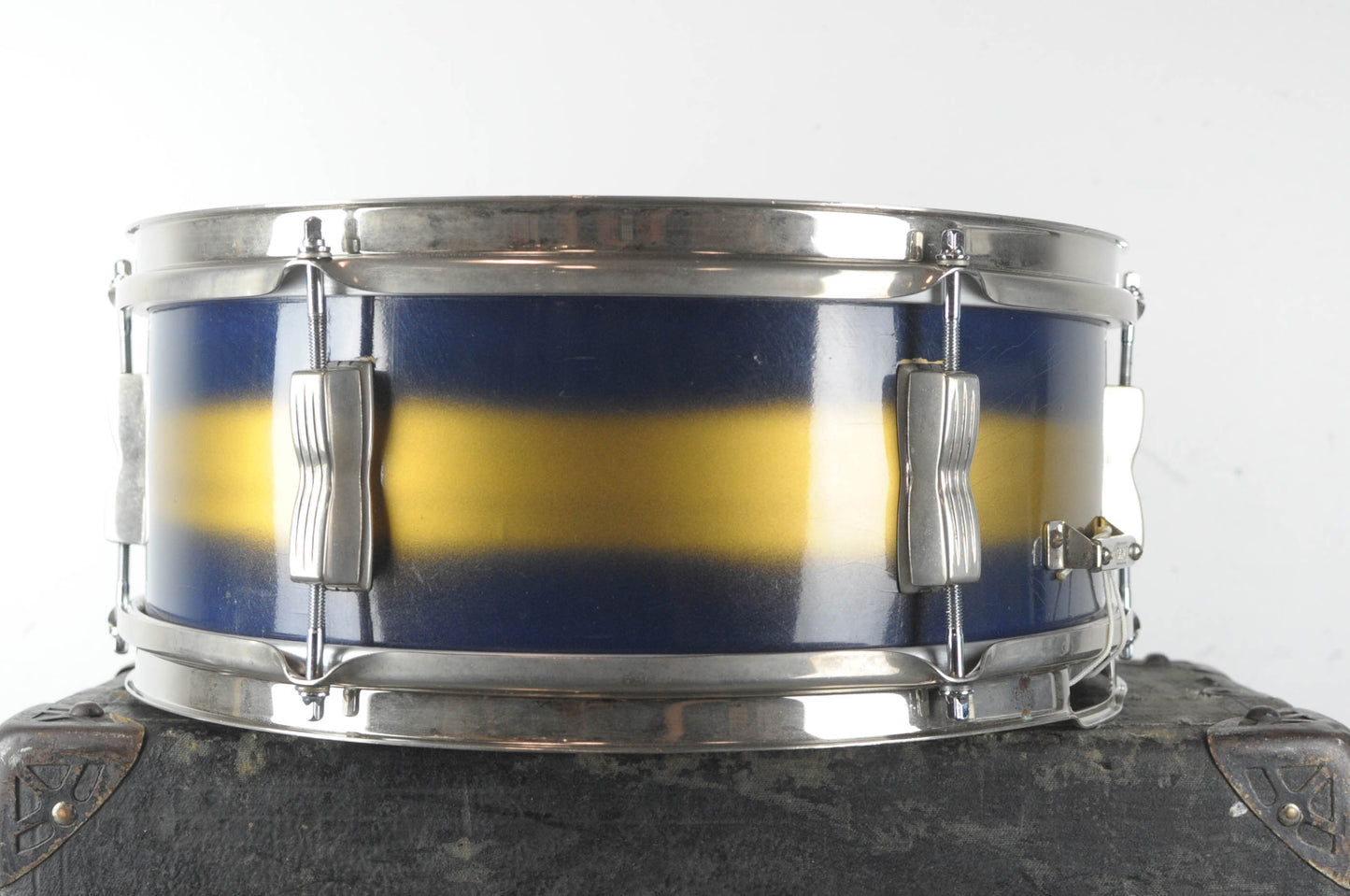 1960s Ludwig 5x14 Blue & Gold Duco Pioneer Snare Drum