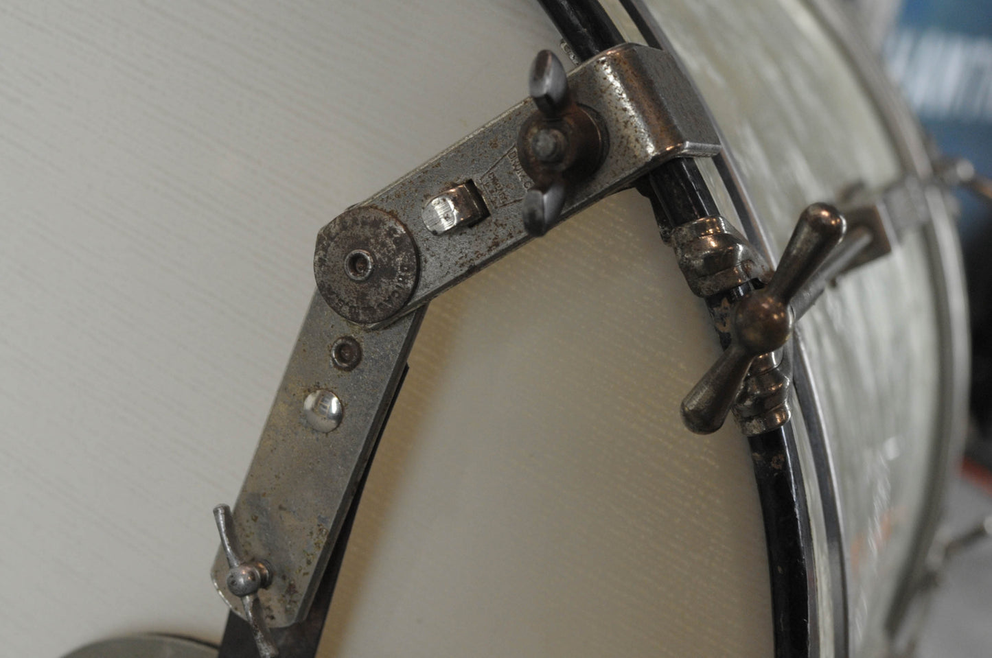 1960s Ludwig Pre-Serial "Combo" White Marine Pearl Drum Set