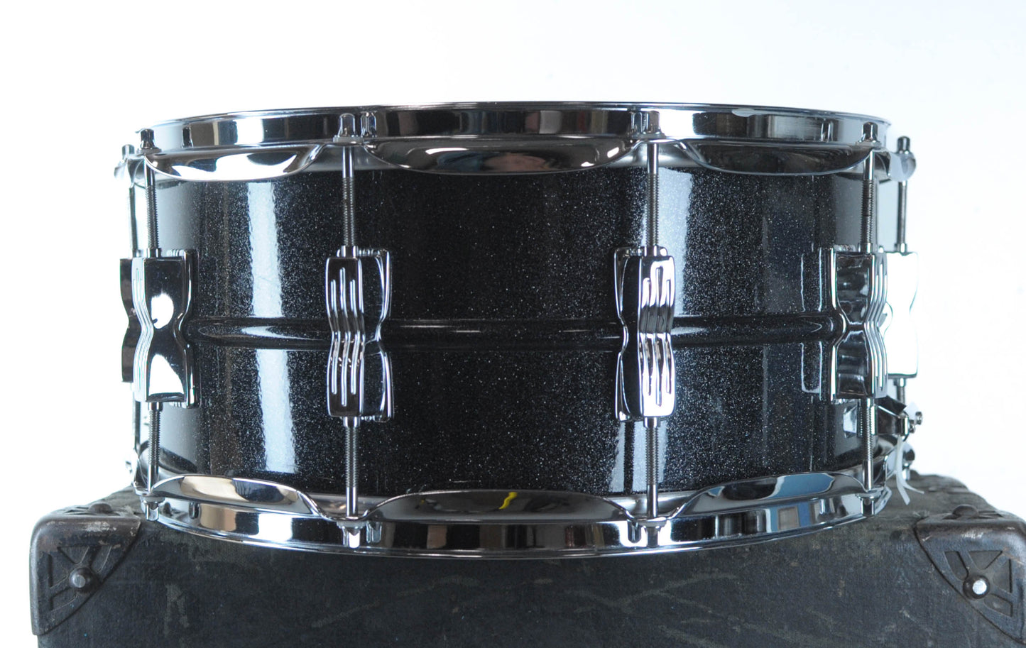 1990s Ludwig 6.5x14 Black Galaxy Acrolite Snare Drum