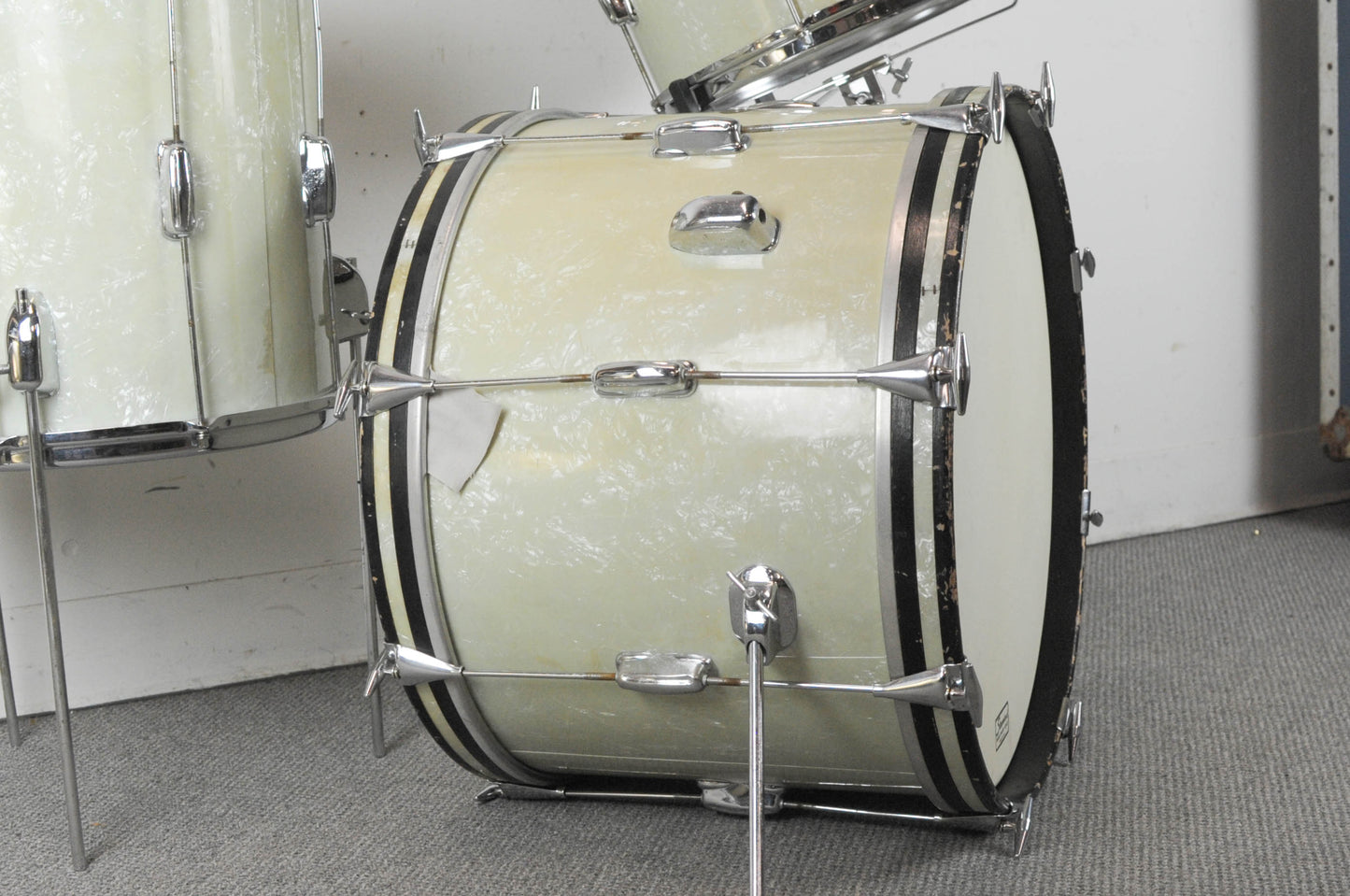 1965 Slingerland White Marine Pearl "Stage Band" Drum Set