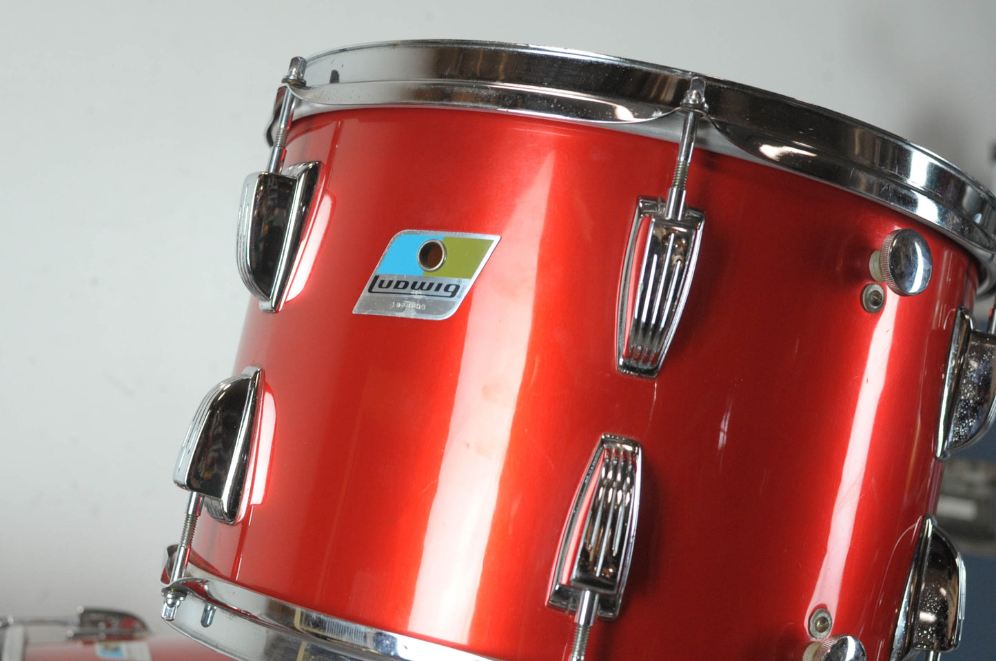 1970s Ludwig Super Classic Red Silk Drum Set