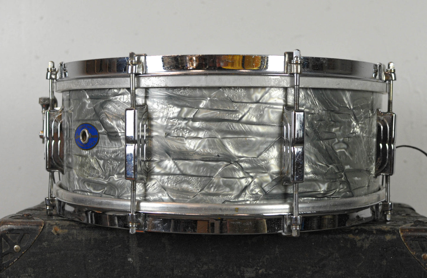 1960 Leedy 5.5x14 Shelly Manne Light Blue Pearl Snare Drum