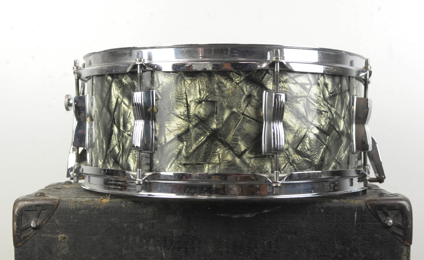 1950s WFL 5.5x14 Buddy Rich Super Classic Black Diamond Pearl Snare Drum