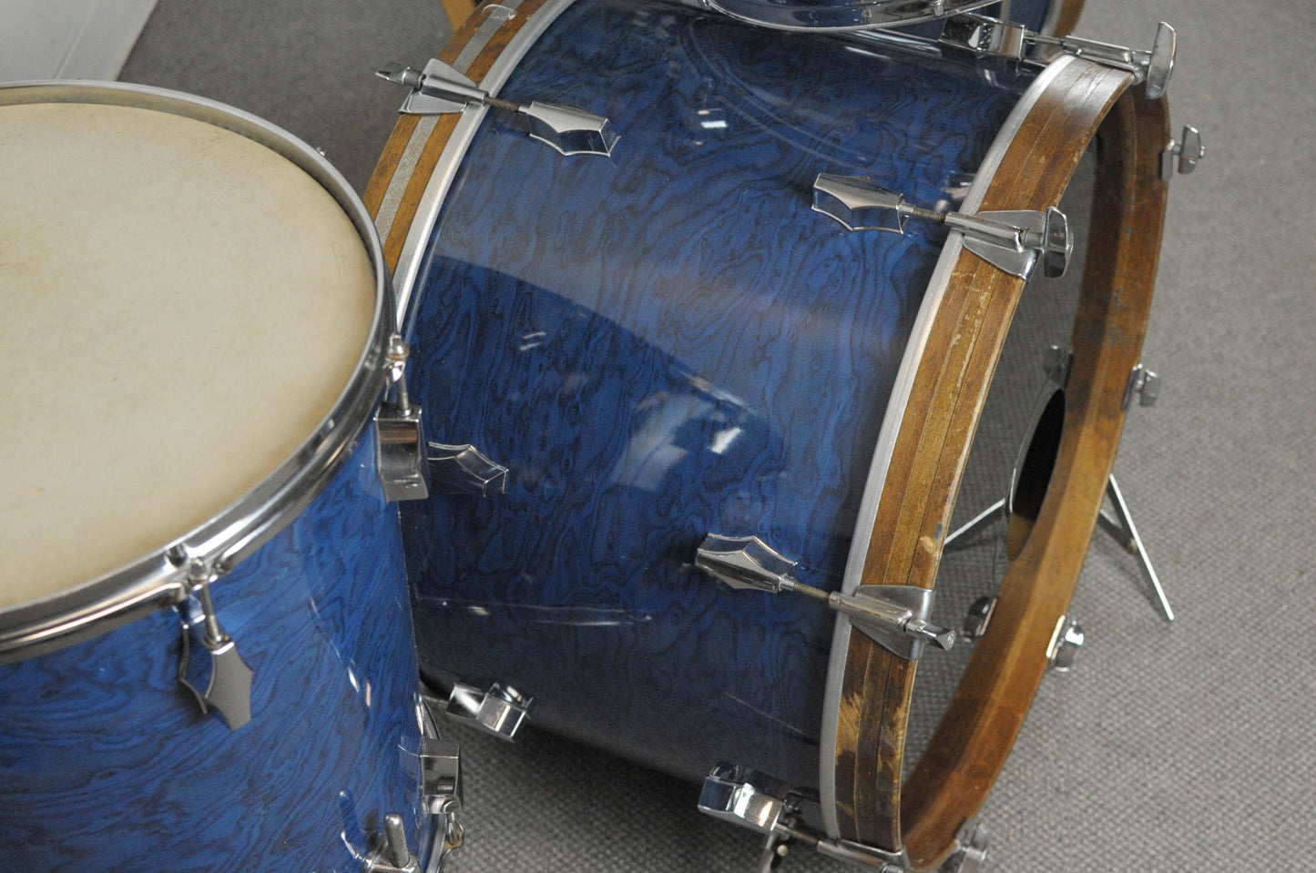 1970s Fibes "Blue Marble" Double Bass Drum Kit