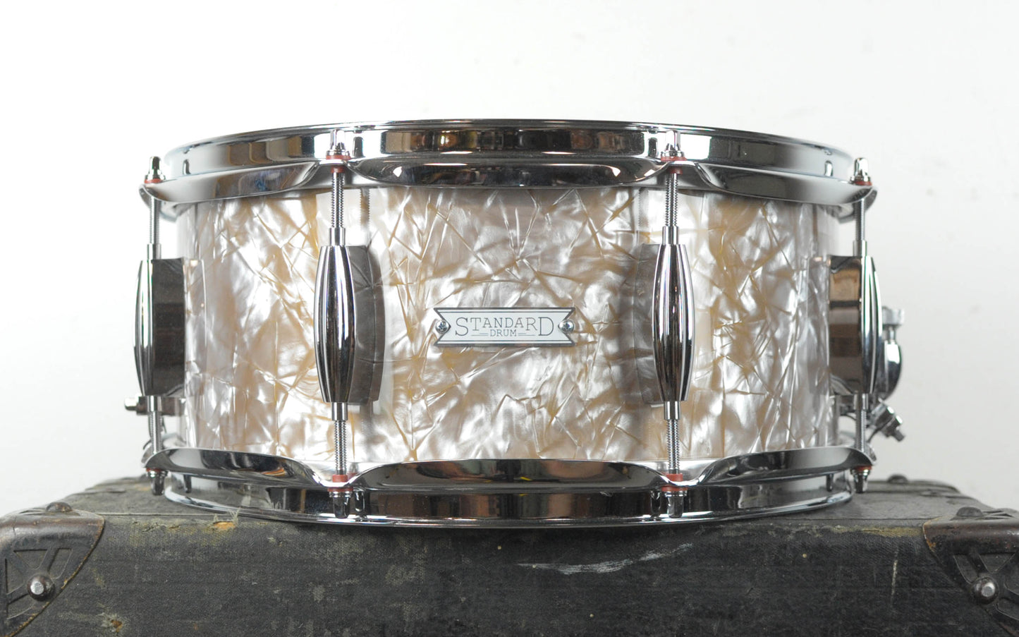 Standard Drum Co 6x13 Gold Dust Pearl Mahogany Snare Drum