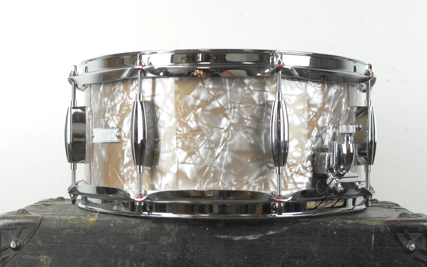 Standard Drum Co 6x13 Gold Dust Pearl Mahogany Snare Drum