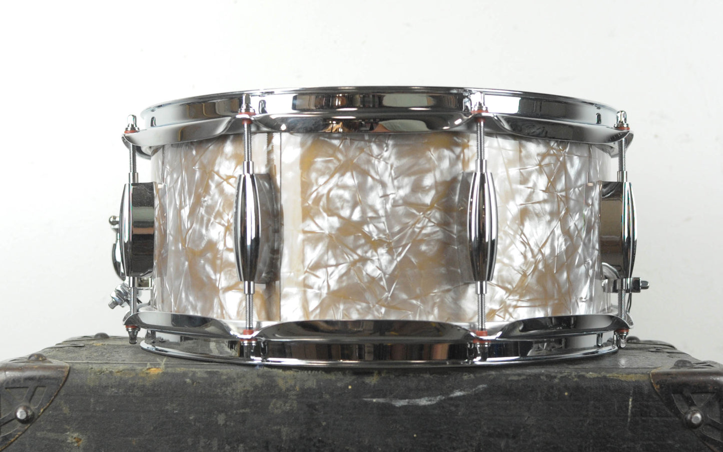 Standard Drum Co 6x13 Gold Dust Pearl Mahogany Snare Drum