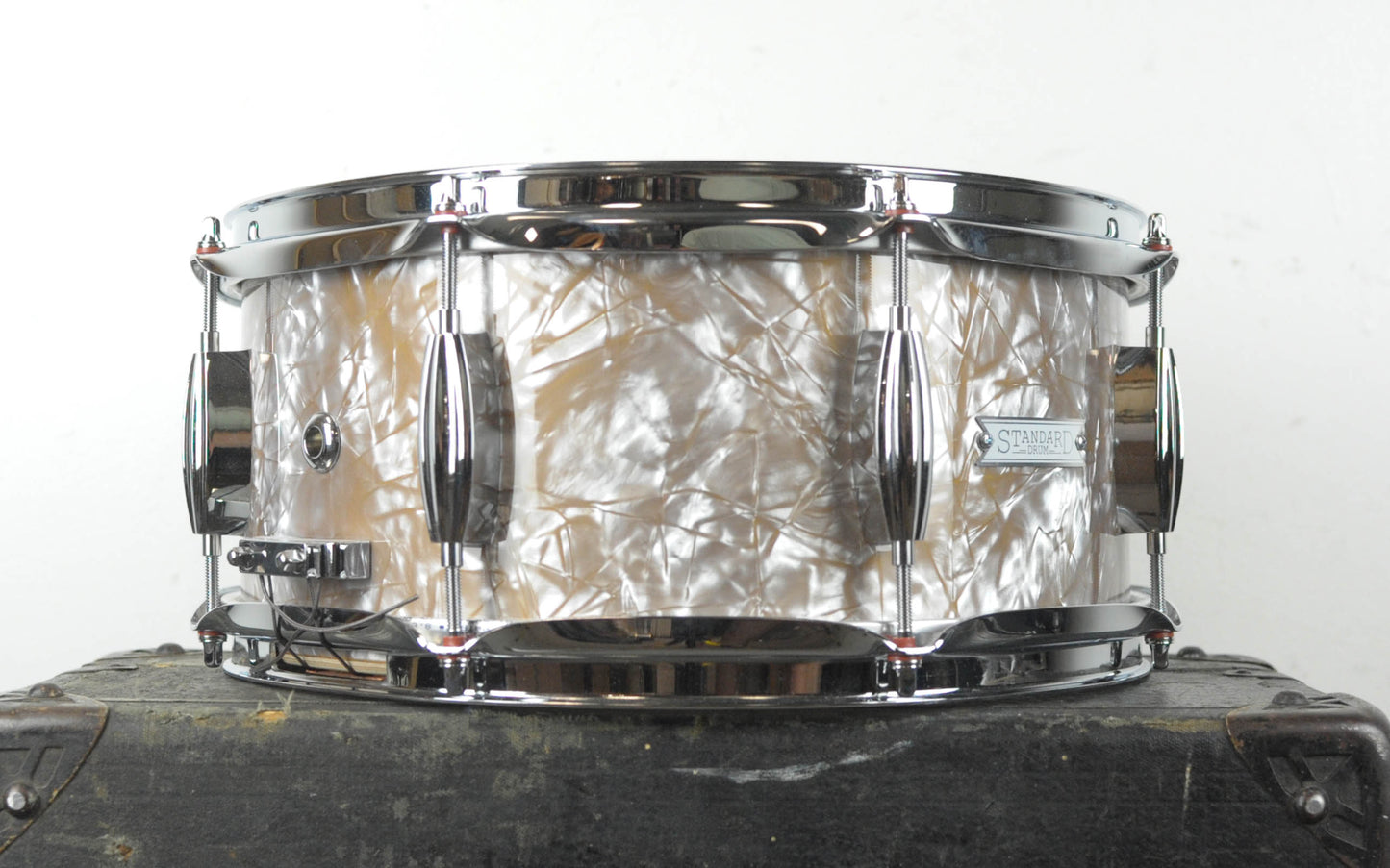 Standard Drum Co 6x13 Gold Dust Pearl Mahogany Snare Drum