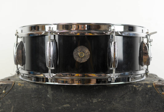 1960s Gretsch 5x14 Black Lacquer Renown Snare Drum