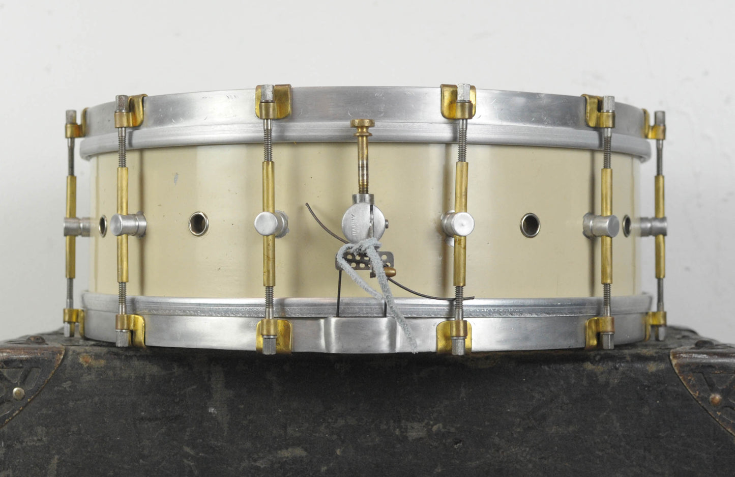 1920s Barry 5x14 Professional White Lacquer Snare Drum