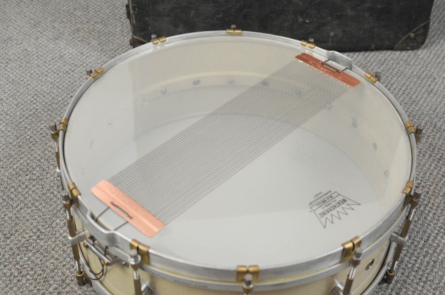 1920s Barry 5x14 Professional White Lacquer Snare Drum