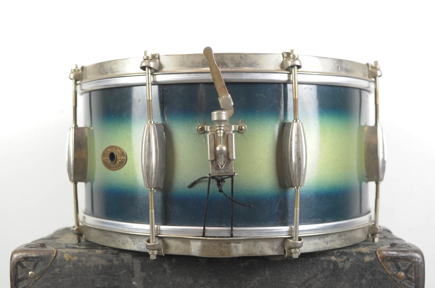 1950s Slingerland 7x14 Student Model Blue & Silver Duco Radio King Snare Drum