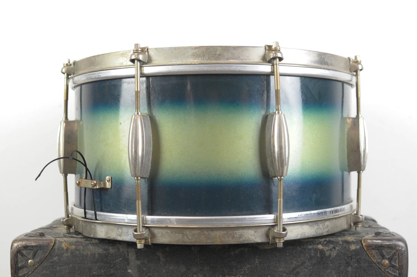 1950s Slingerland 7x14 Student Model Blue & Silver Duco Radio King Snare Drum