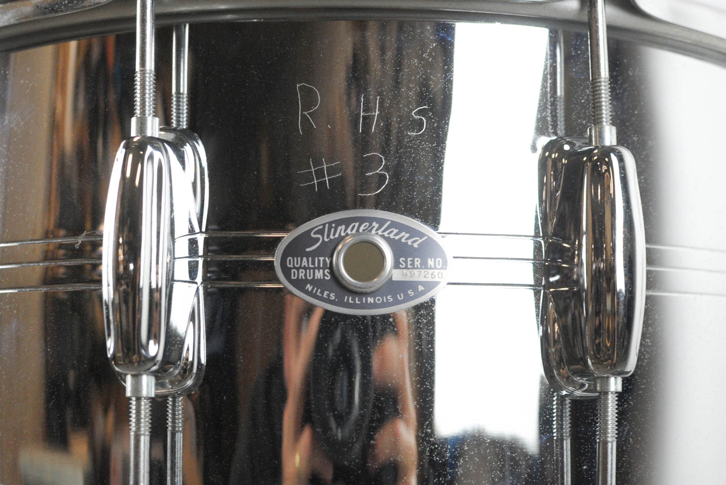 1970s Slingerland 6.5x14 Gene Krupa Sound King Snare Drum