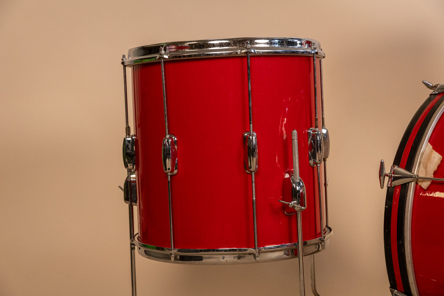 1970s Slingerland Stage Band Red Gloss Pearl Drum Set