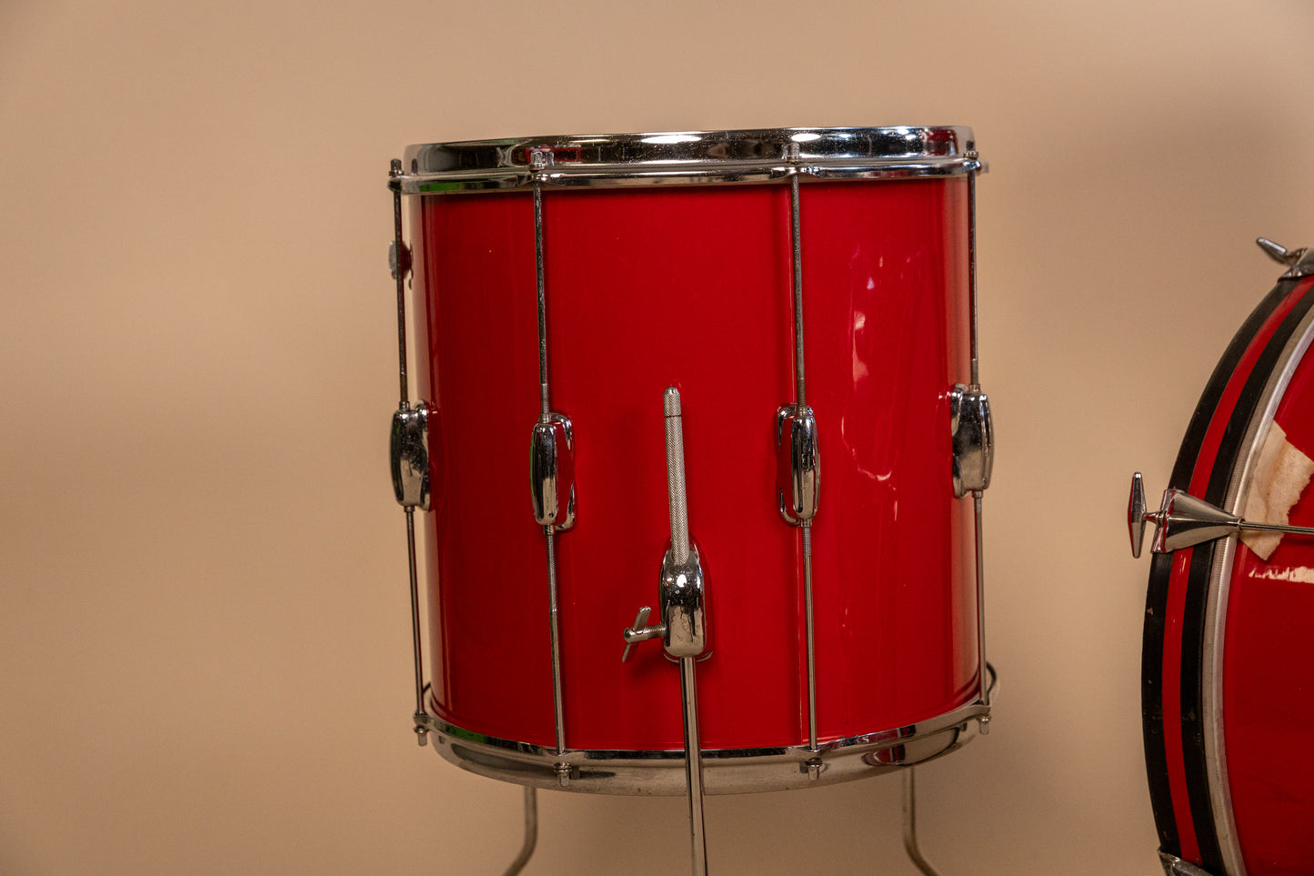 1970s Slingerland Stage Band Red Gloss Pearl Drum Set