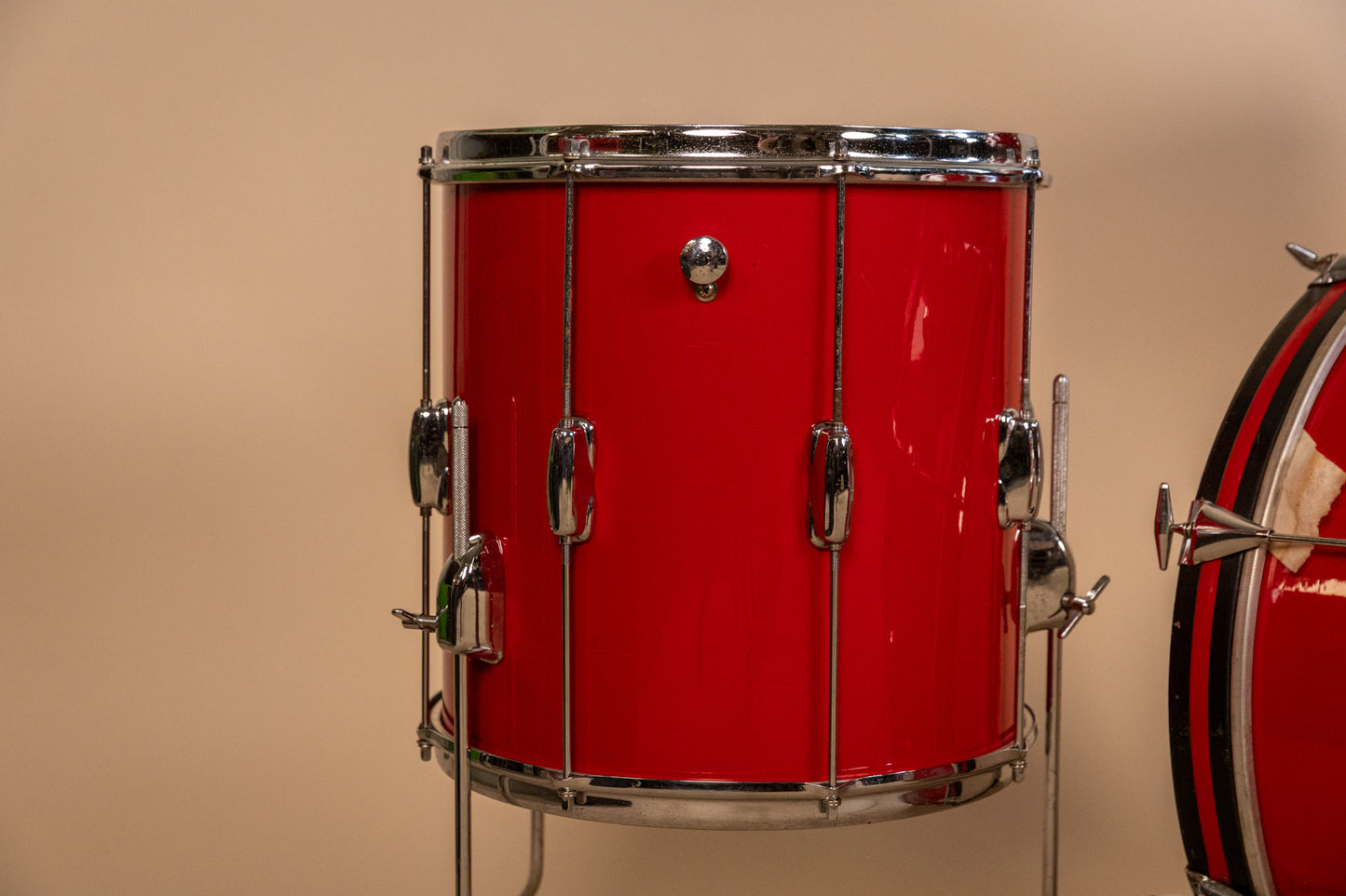 1970s Slingerland Stage Band Red Gloss Pearl Drum Set