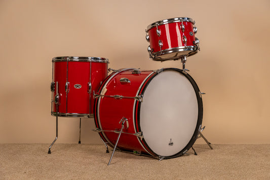 1970s Slingerland Stage Band Red Gloss Pearl Drum Set
