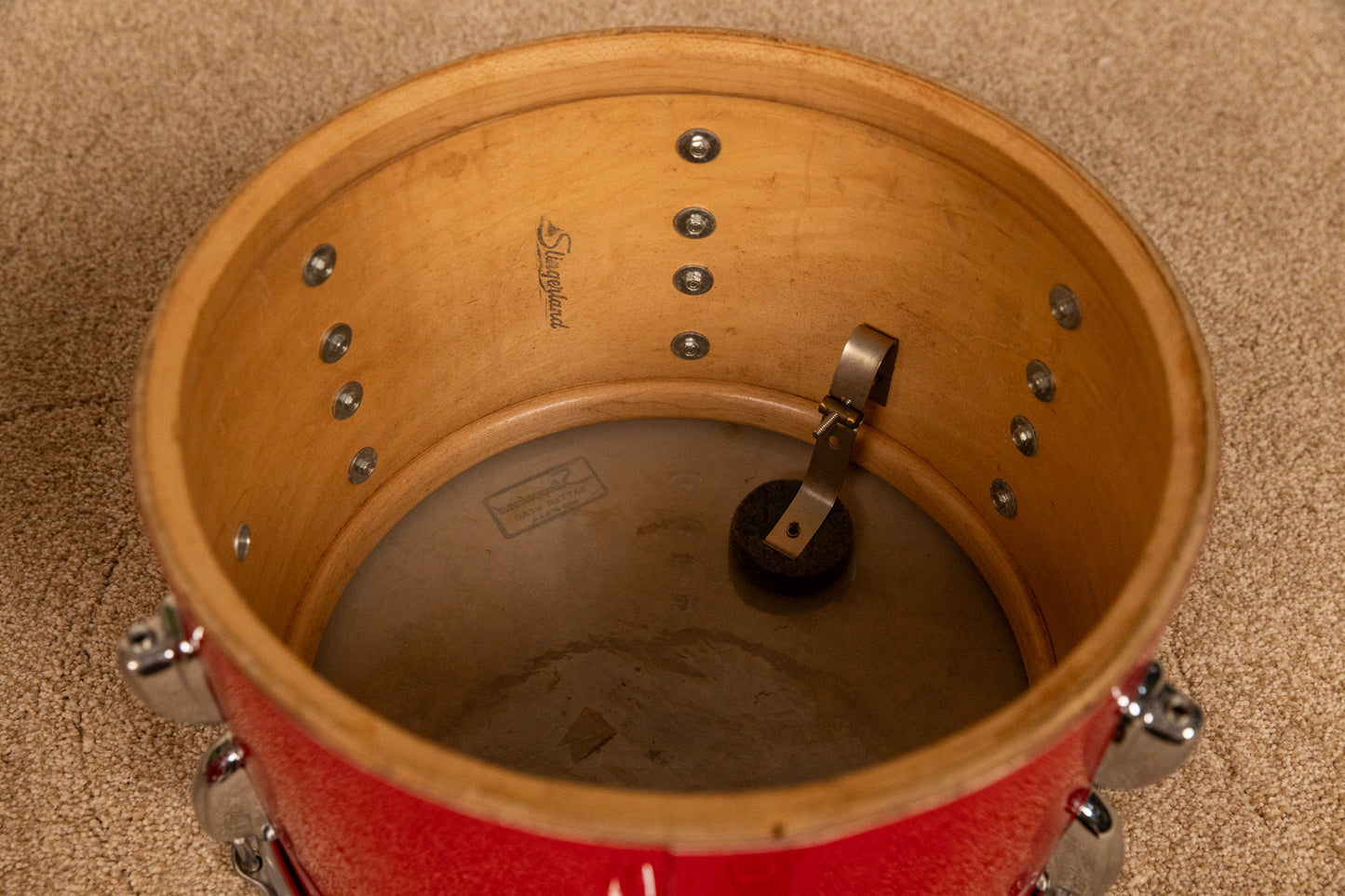 1970s Slingerland Stage Band Red Gloss Pearl Drum Set