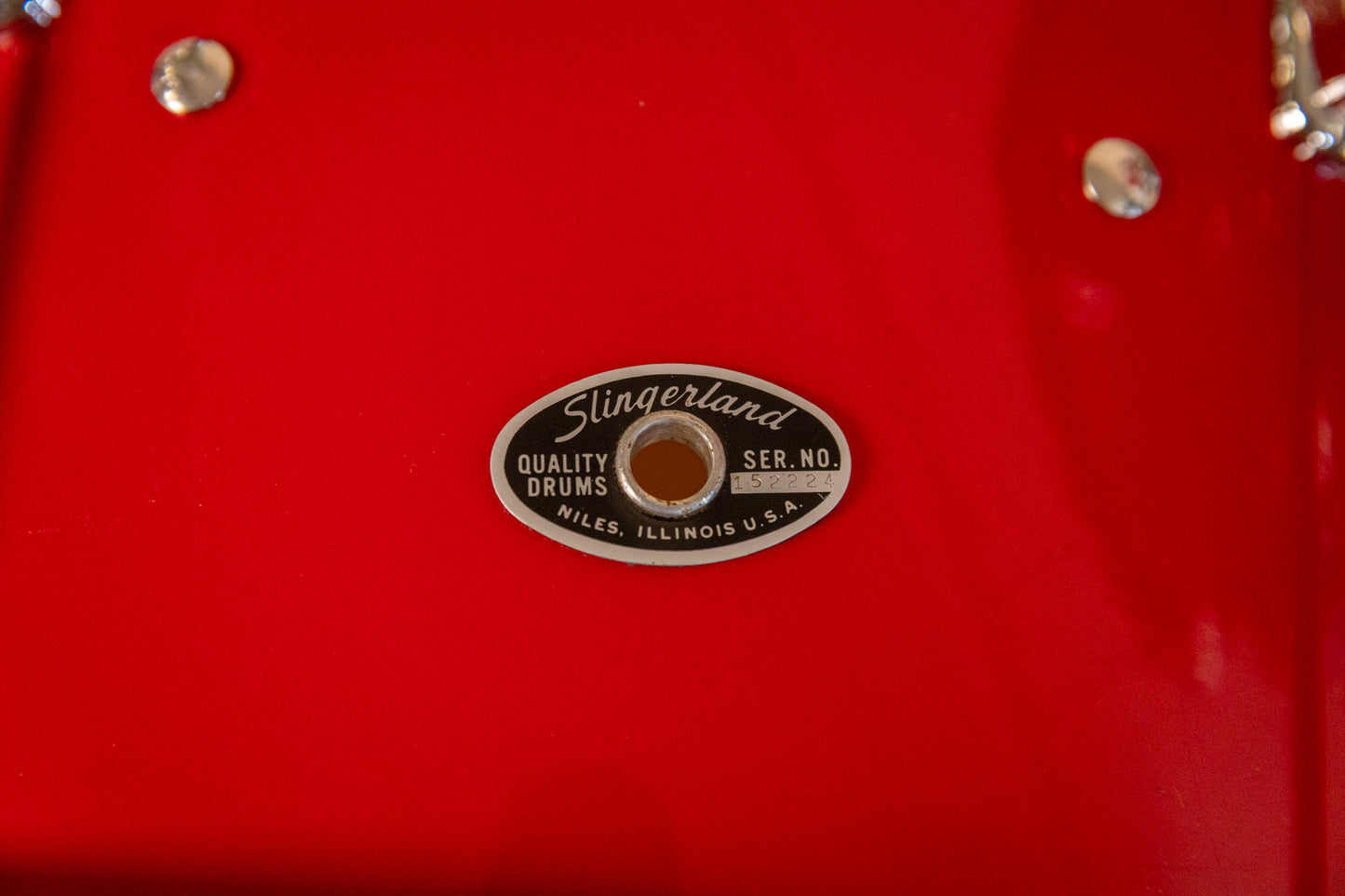 1970s Slingerland Stage Band Red Gloss Pearl Drum Set