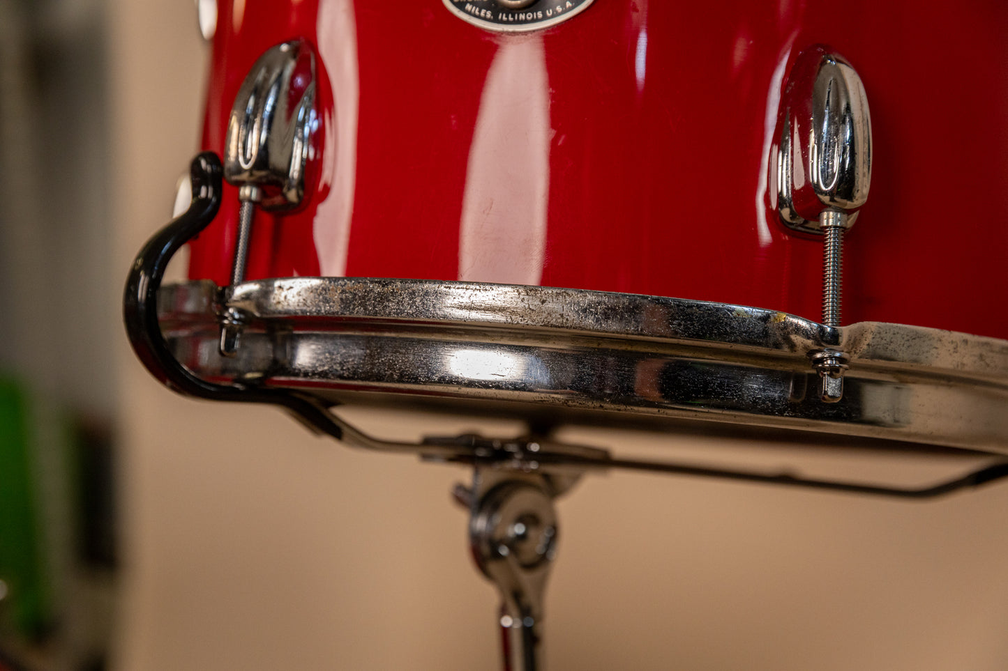 1970s Slingerland Stage Band Red Gloss Pearl Drum Set