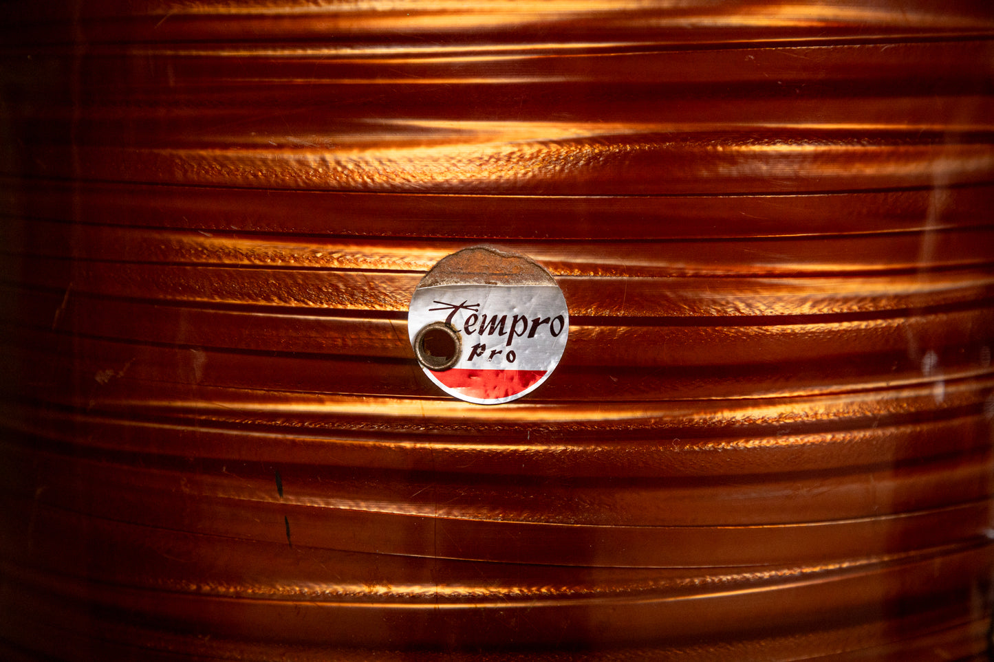 1970s Tempro Tiger Eye's Pearl Drum Set 14x20 8x12 and 16x16