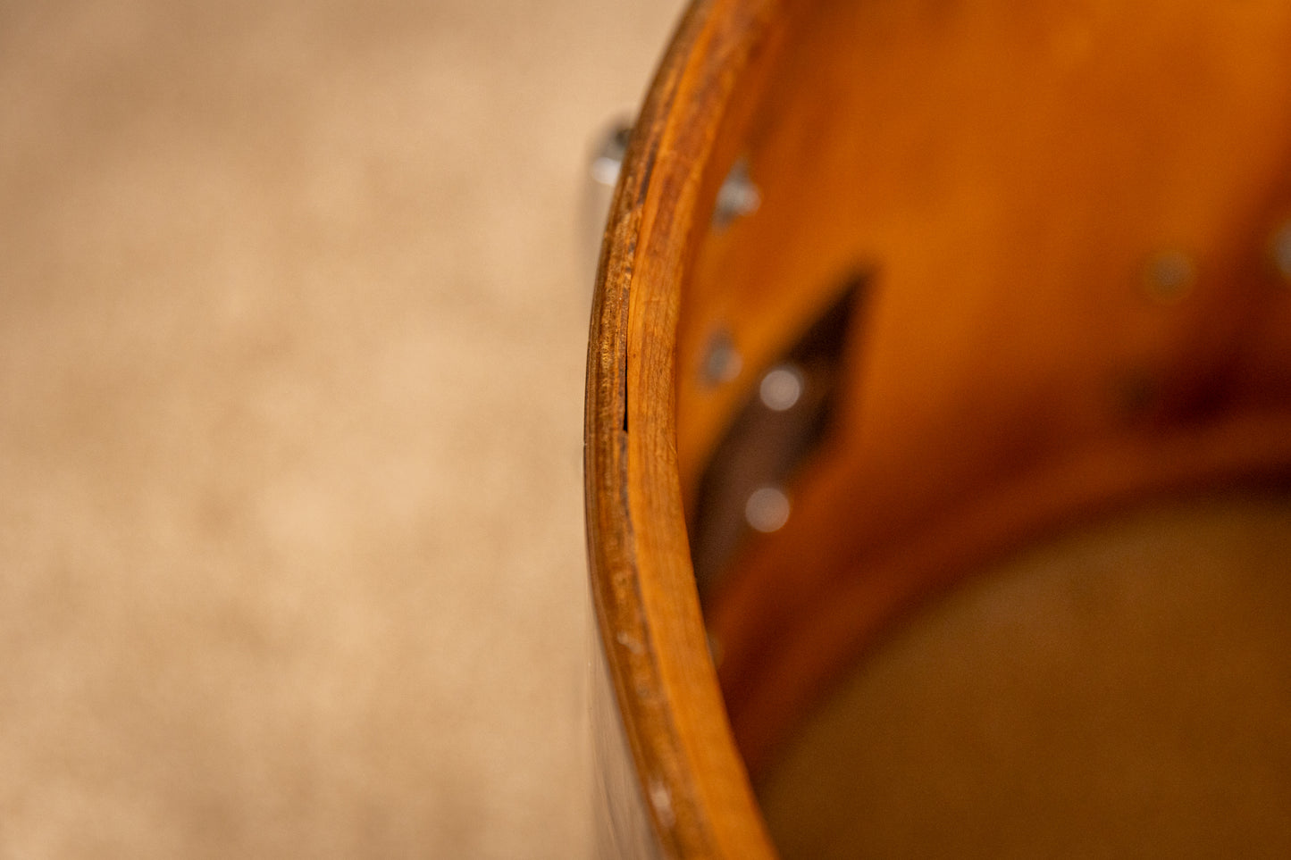 1970s Tempro Tiger Eye's Pearl Drum Set 14x20 8x12 and 16x16