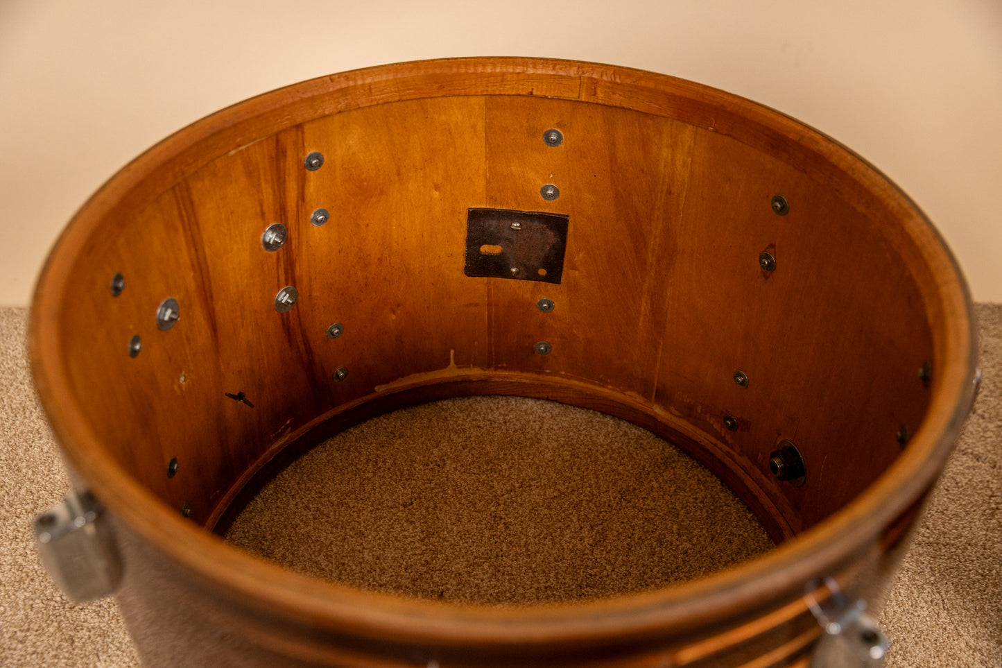 1970s Tempro Tiger Eye's Pearl Drum Set 14x20 8x12 and 16x16