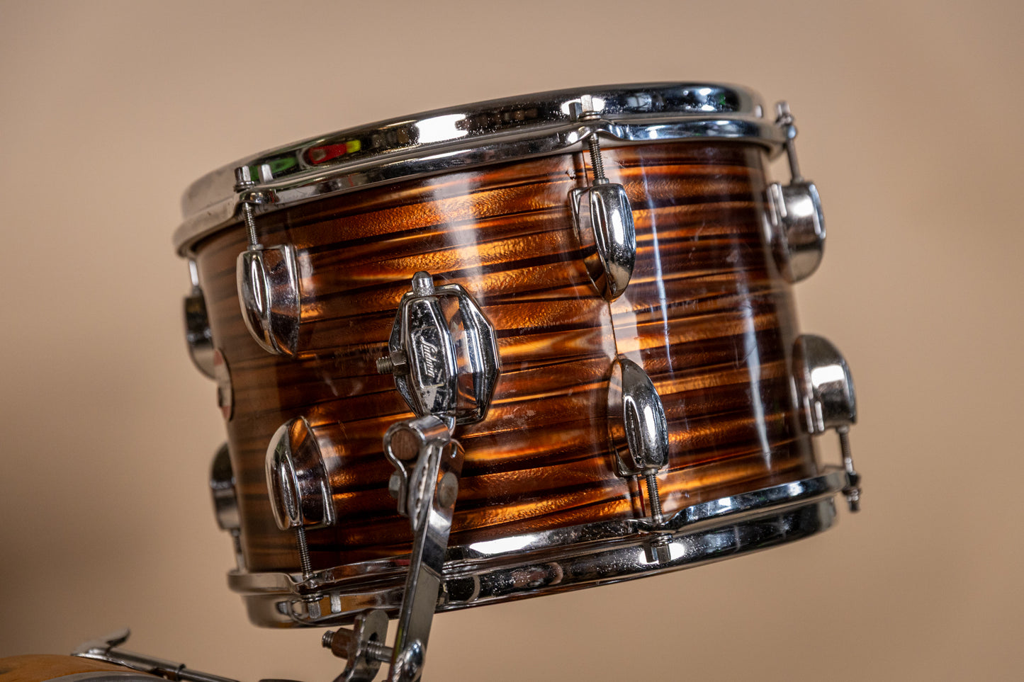 1970s Tempro Tiger Eye's Pearl Drum Set 14x20 8x12 and 16x16