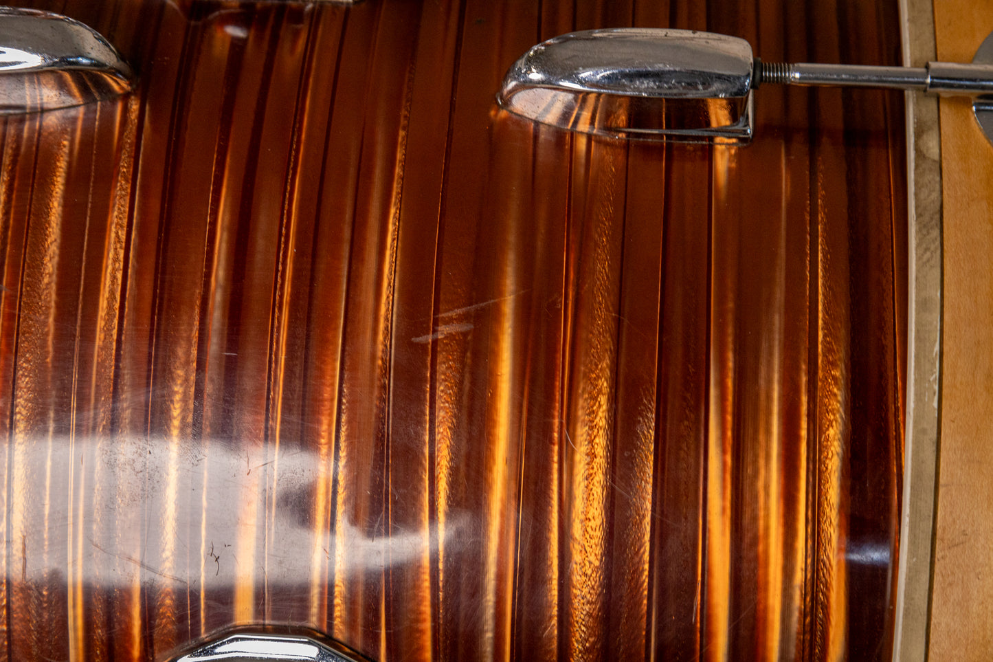 1970s Tempro Tiger Eye's Pearl Drum Set 14x20 8x12 and 16x16