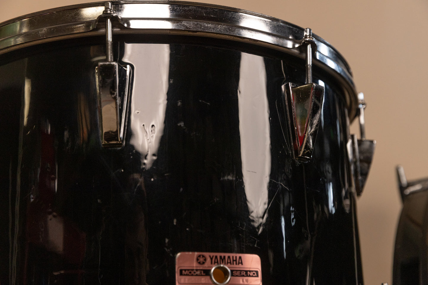Vintage Yamaha 5000 Jet Black Drum Set 16x24 10x12 and 16x16