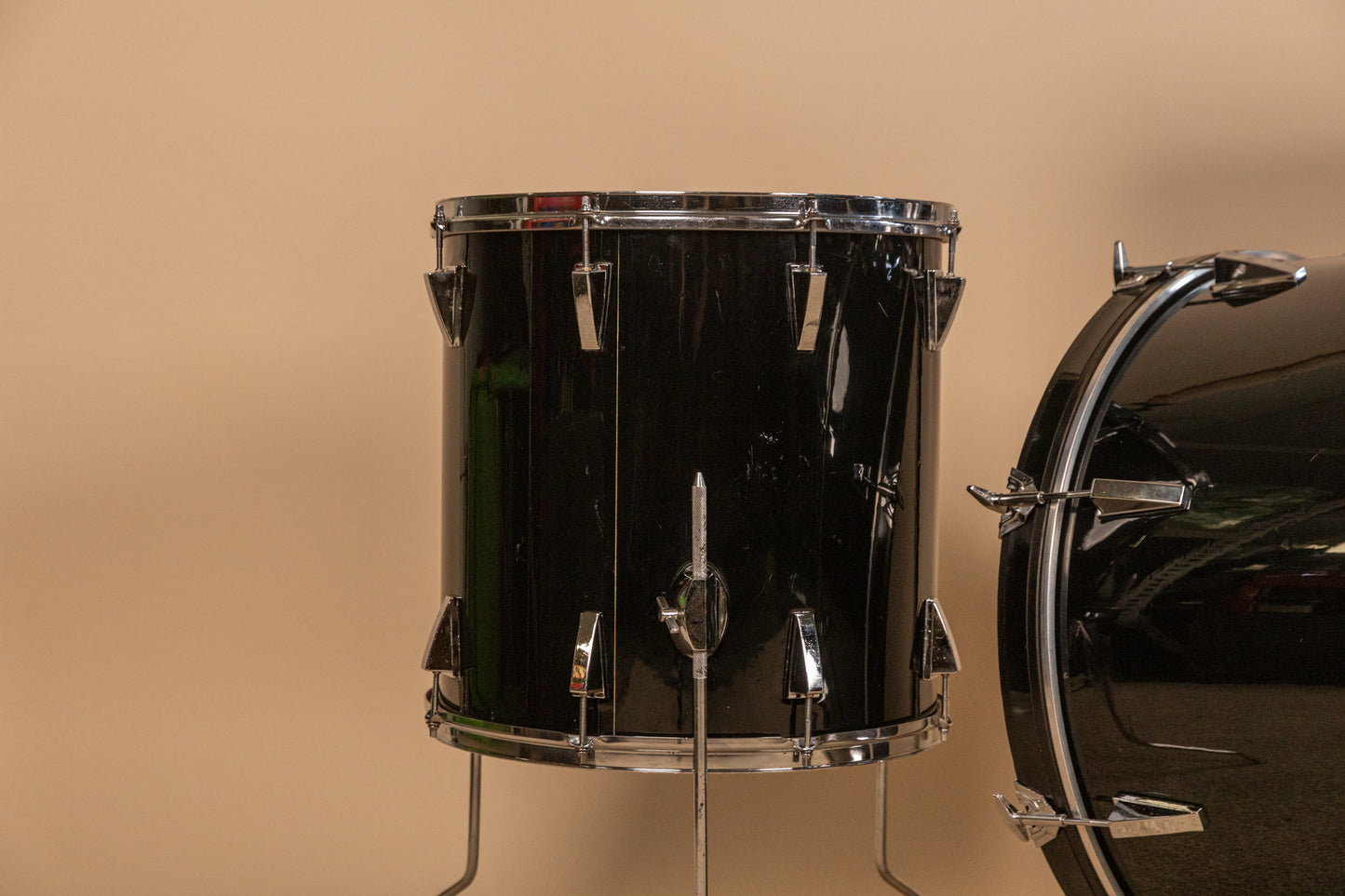 Vintage Yamaha 5000 Jet Black Drum Set 16x24 10x12 and 16x16