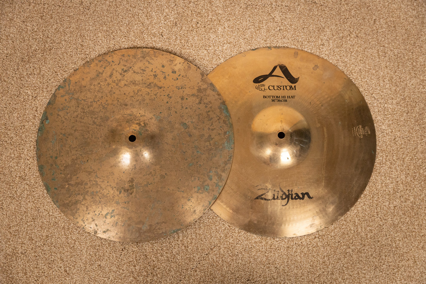 Zildjian 14" A Custom Hi Hat Cymbals 1071g 1374g