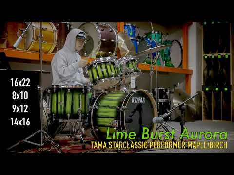 Tama Starclassic Performer Lime Burst Aurora Drum Set – Hawthorne