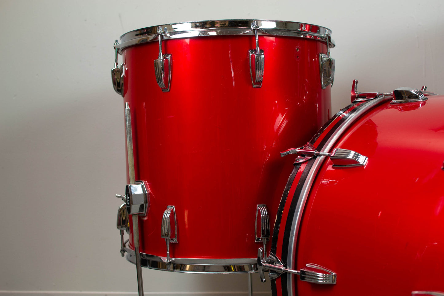 1970s Ludwig Red Silk Super Classic Drum Kit