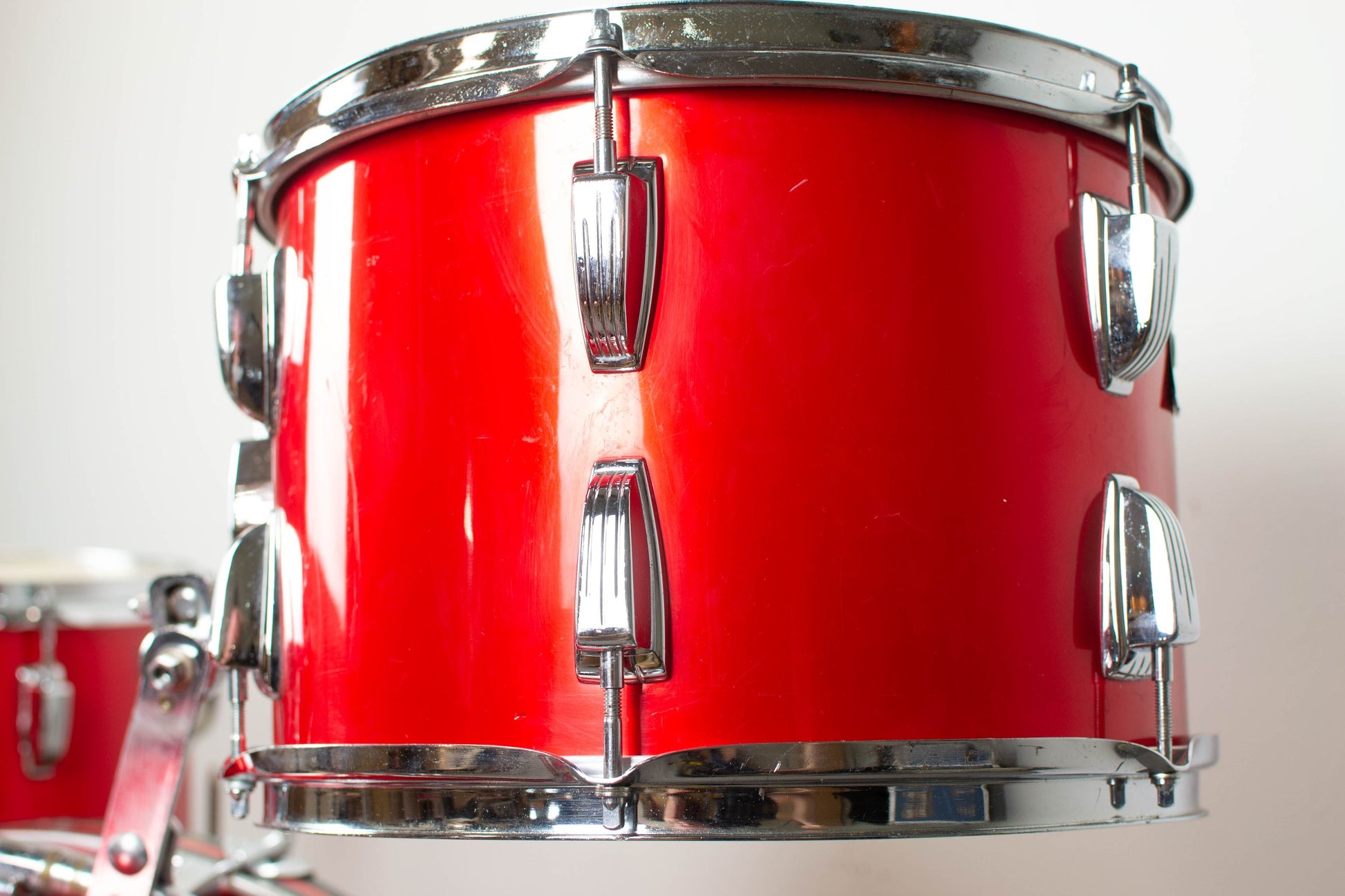 1970s Ludwig Red Silk Super Classic Drum Kit