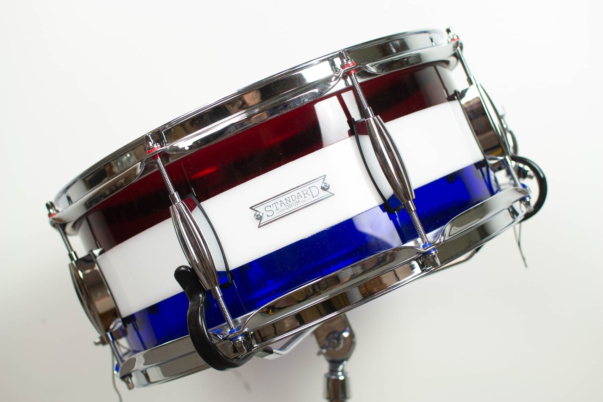 Standard Drum 6X14 Red White and Blue Acrylic Snare Drum
