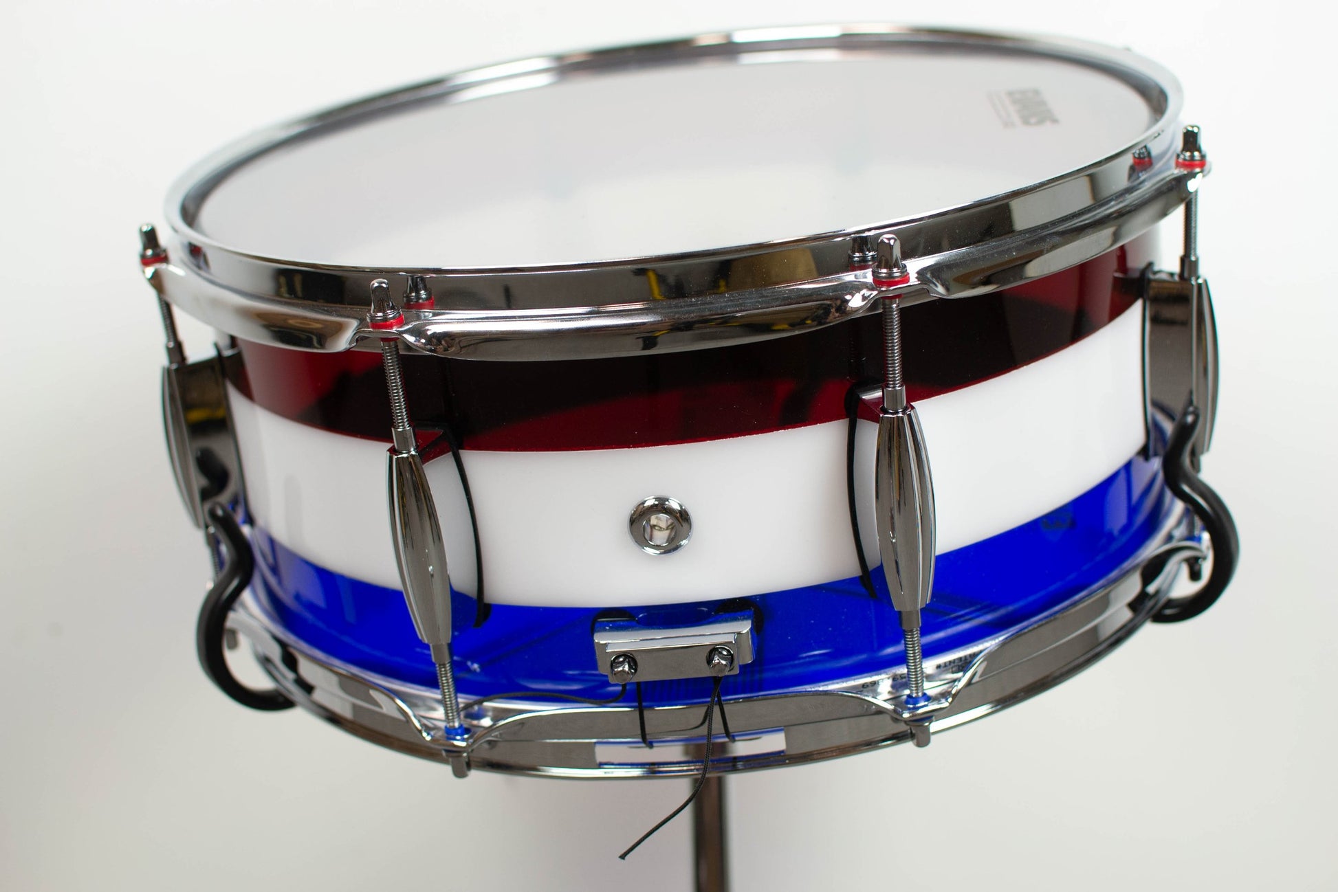 Standard Drum 6X14 Red White and Blue Acrylic Snare Drum