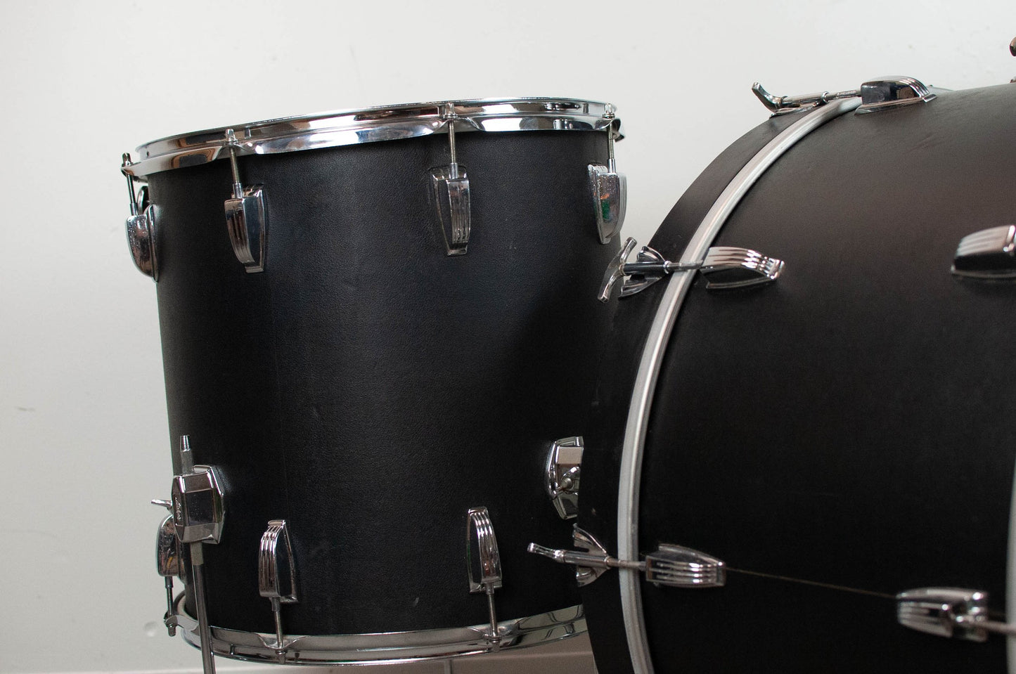 1970s Ludwig Black Panther 14x26 9x13 and 16x16 Drum Kit