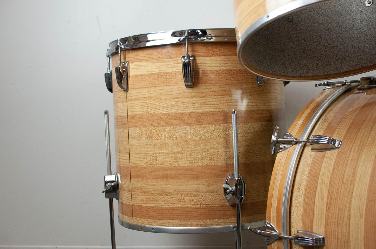 1980s Ludwig "Combo II" Butcher Block Drum Set