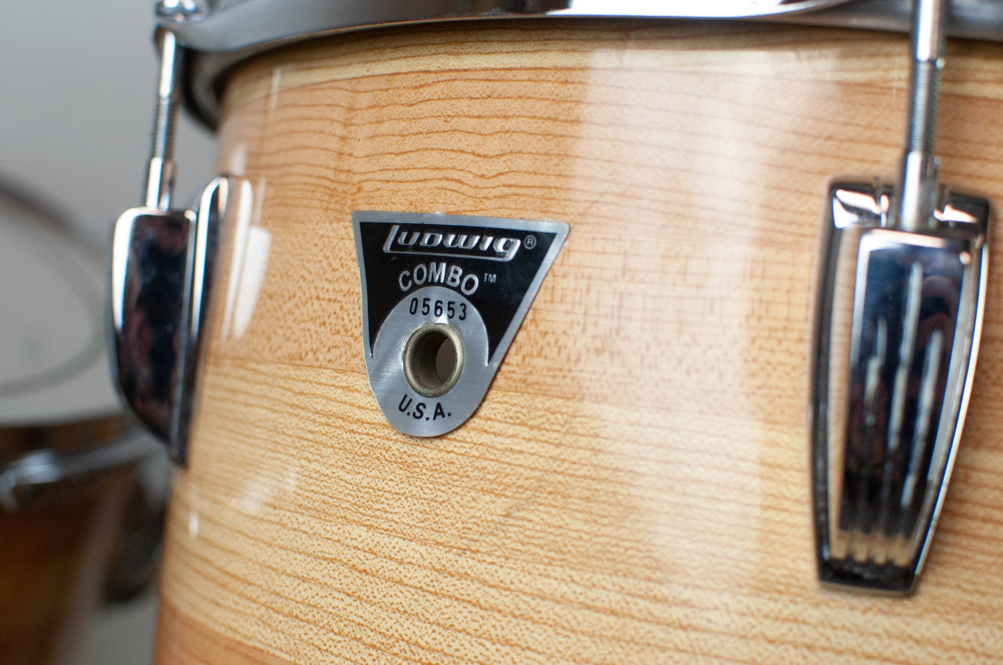 1980s Ludwig "Combo II" Butcher Block Drum Set