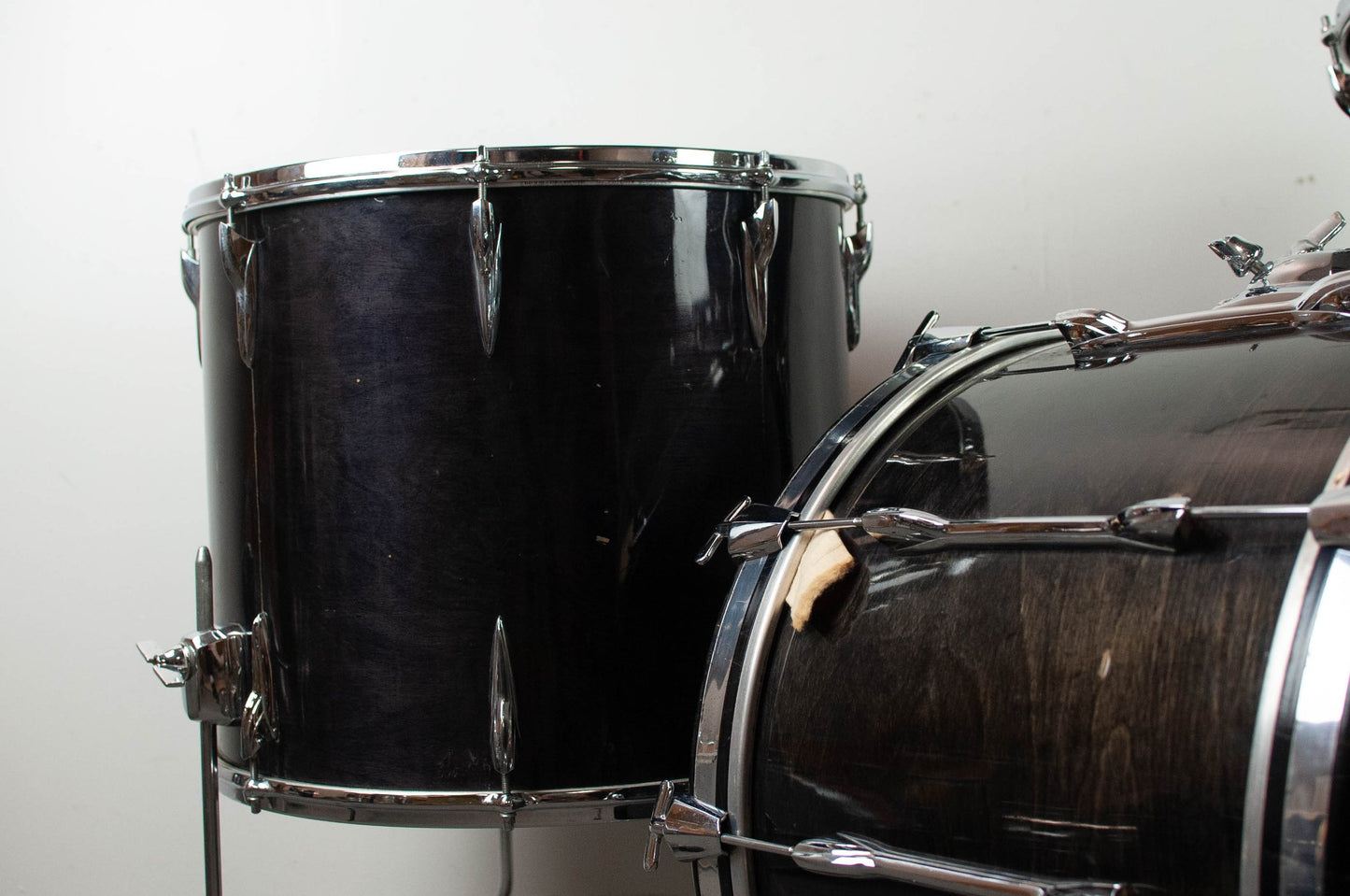 1980s Premier "Black Shadow" Resonator Drum Kit