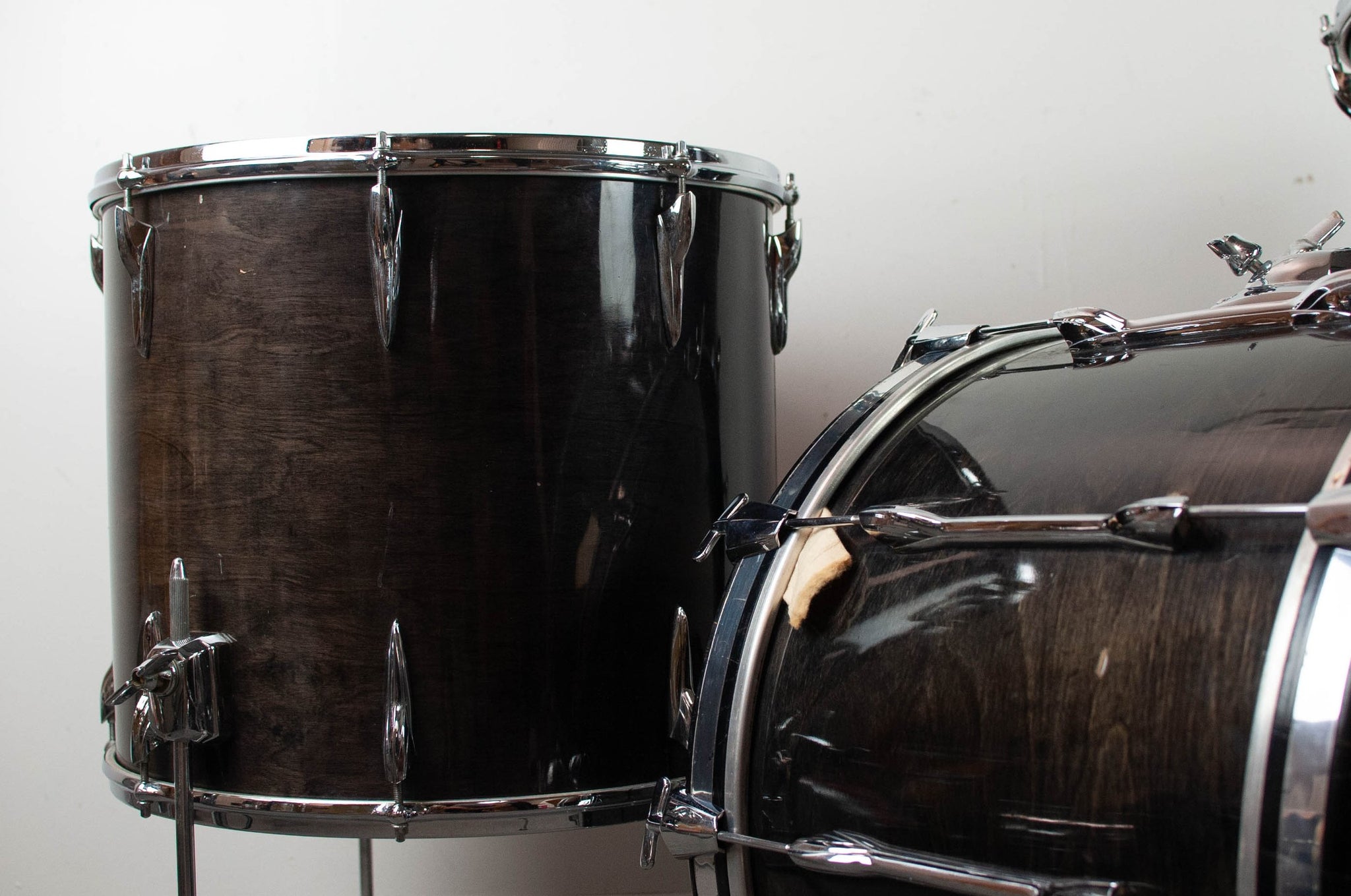 1980s Premier "Black Shadow" Resonator Drum Kit Hawthorne Drum Shop
