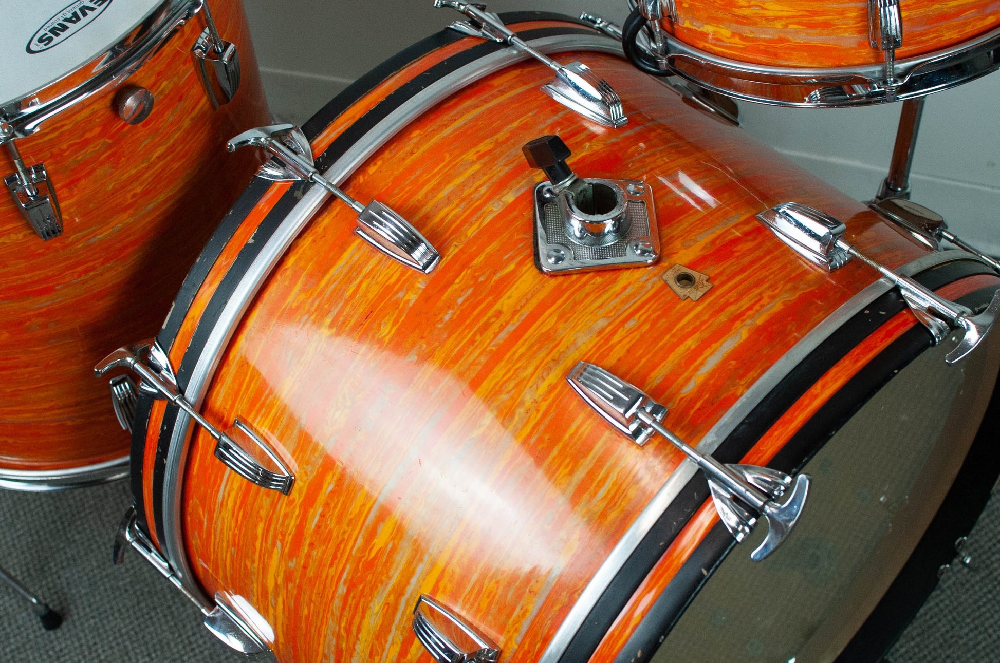 1960s Ludwig "Mod Orange" Drum Set