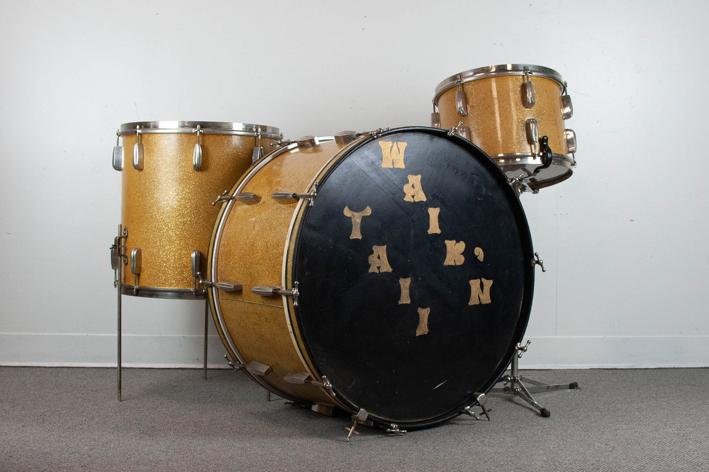 1940s Slingerland Gold Sparkle Pearl Radio King Drum Set