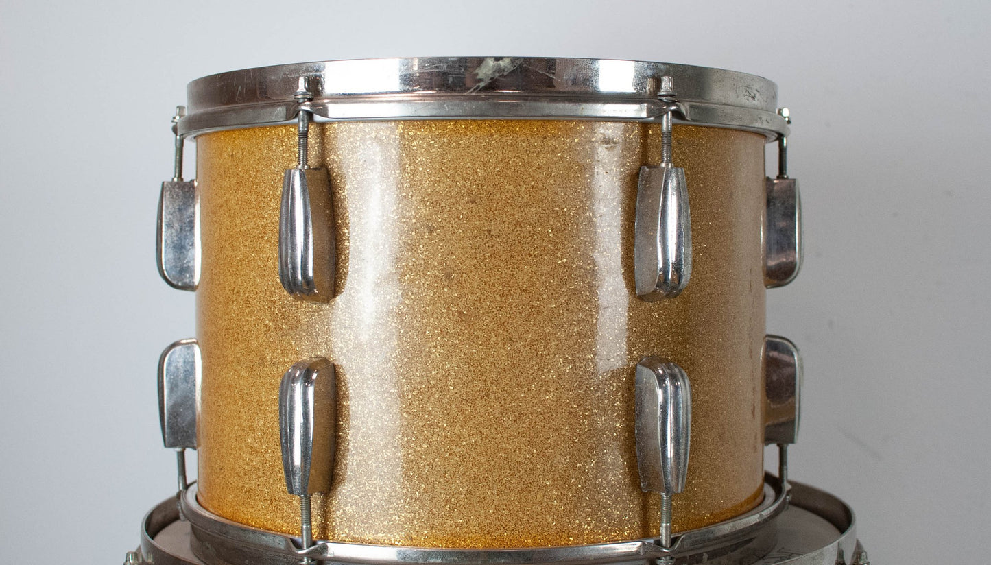 1940s Slingerland Gold Sparkle Pearl Radio King Drum Set