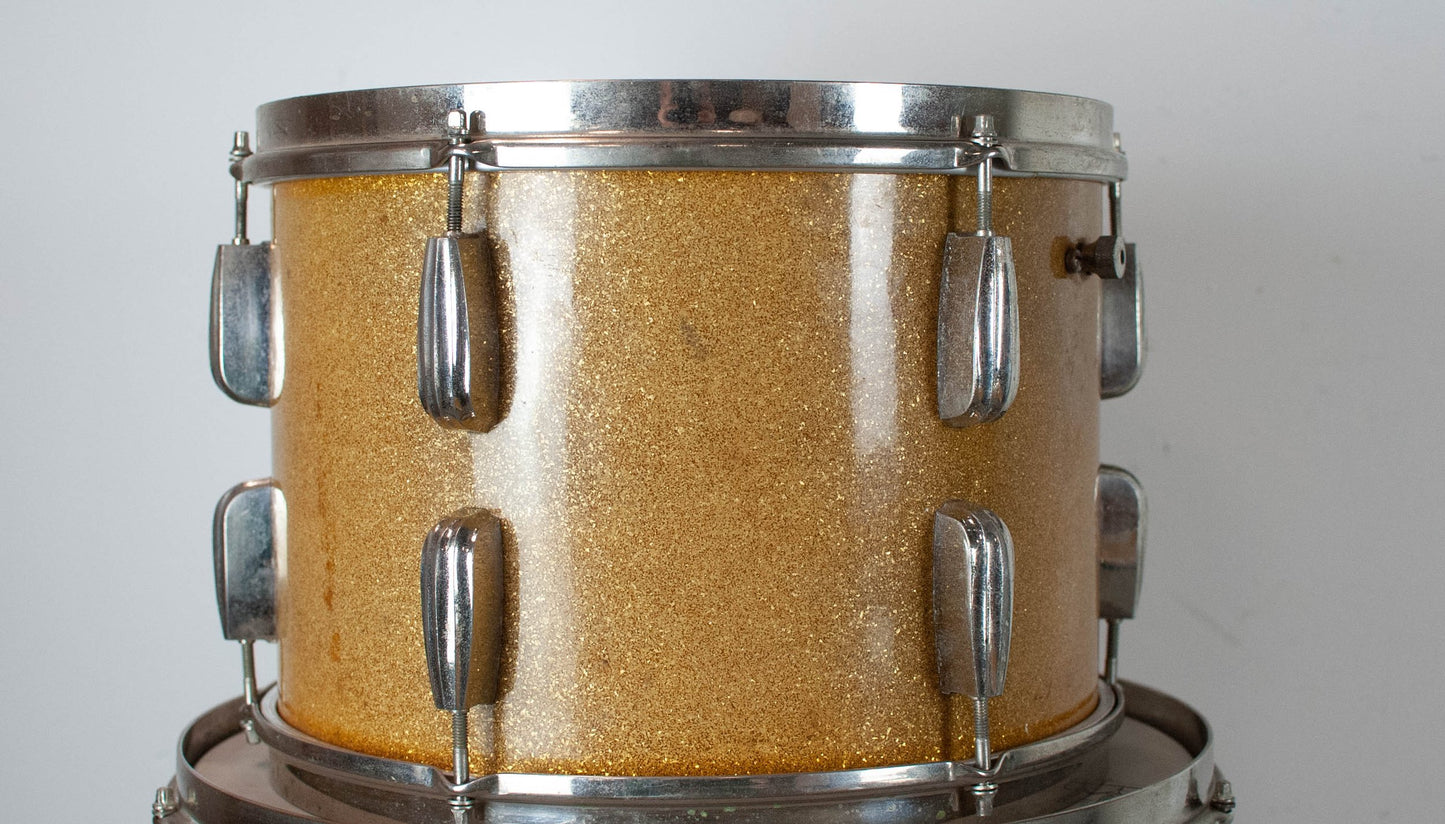 1940s Slingerland Gold Sparkle Pearl Radio King Drum Set