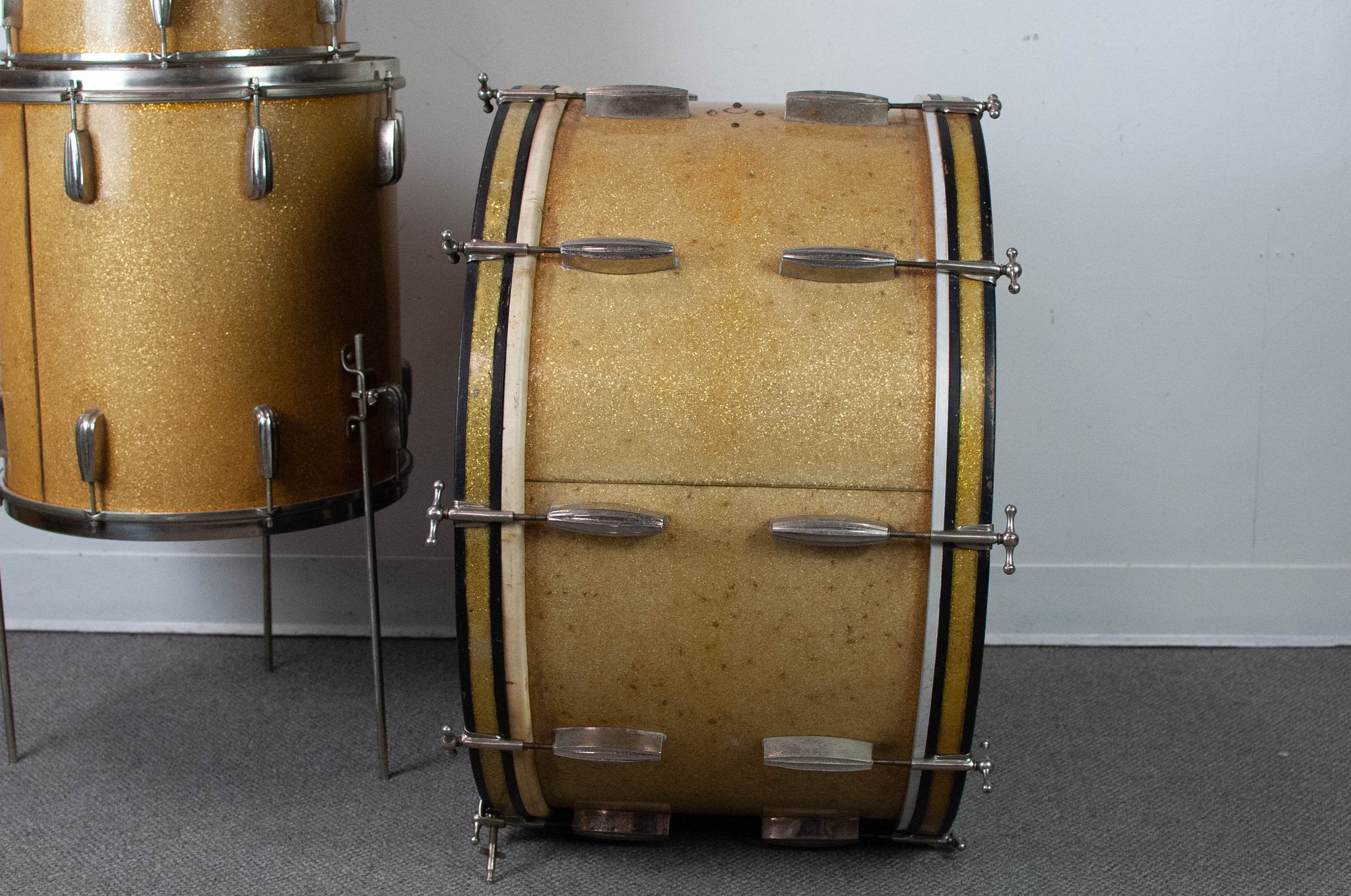 Perla scintillante dorata Slingerland degli anni '40Perla scintillante dorata Slingerland degli anni '40  